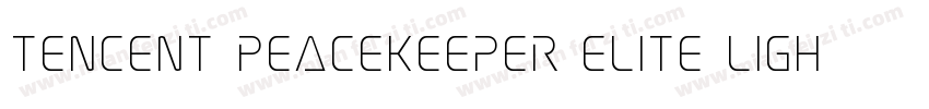 Tencent Peacekeeper Elite Light字体转换
